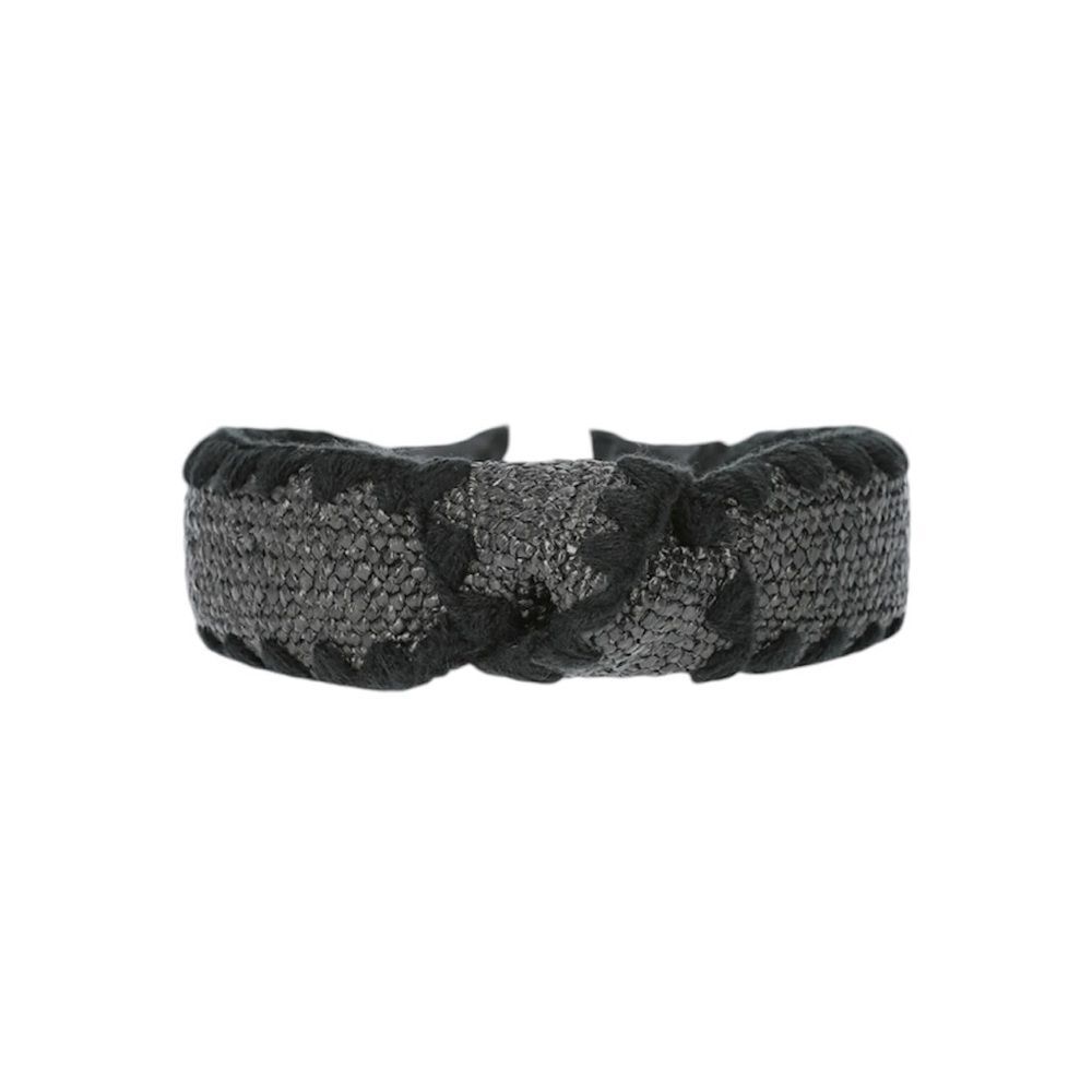 NWT Black Tweed Twist Headband Shell Stitch Headband